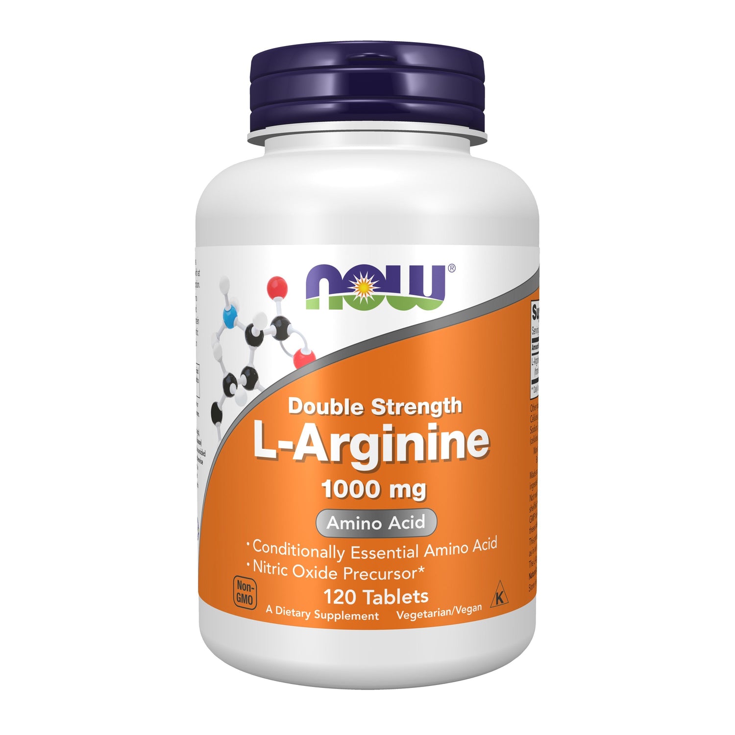 Now Foods 1000mg L-Arginine Double Strength Tablets, 120 Tablets