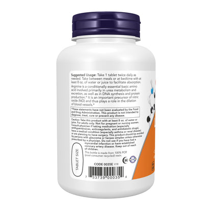 Now Foods 1000mg L-Arginine Double Strength Tablets, 120 Tablets