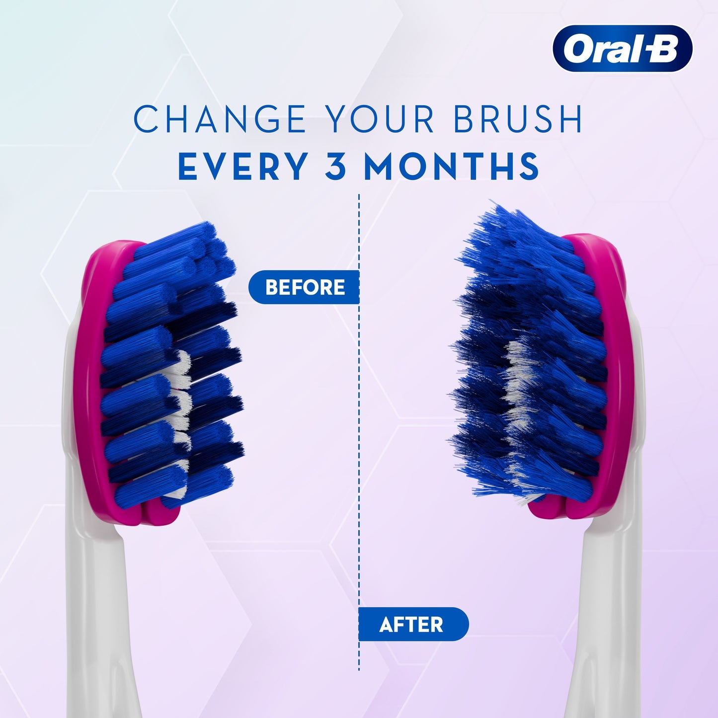 Oral-B 3D White Luxe Pro-Flex Medium Manual Toothbrush, 2 Pieces