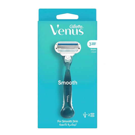 Gillette Venus 3 Blade Razor with 2 Replacement Blades for Women, 1 Pack