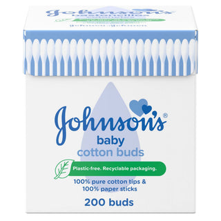Johnsons Baby Cotton Swabs, 200 Pieces - Makkah Pharmacy