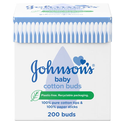 Johnson's Baby Cotton Swabs, 200 Pieces - Makkah Pharmacy