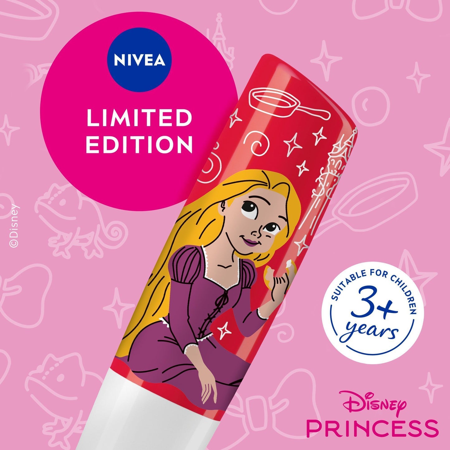 Labello Disney Princess Rapunzel Lip Balm Wild Cranberry Flavor, 4.8g - Makkah Pharmacy