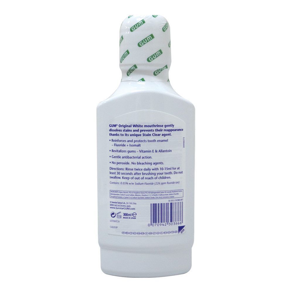 G.U.M Original White Mouthrinse, 300ml - Makkah Pharmacy