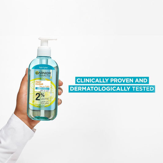Garnier Fast Clear Vitamin C and Salicylic Acid Cleanser, 200ml - Makkah Pharmacy