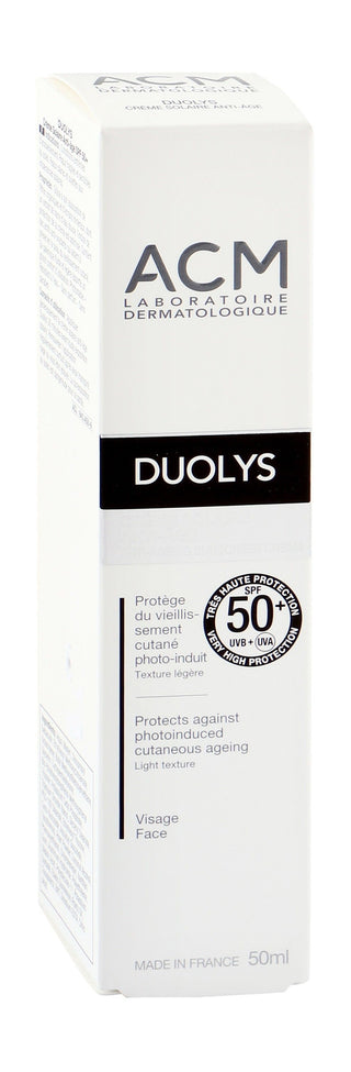 ACM Duolys Anti-Ageing Facial Sunscreen for Sensitive & Sun Intolerant Skin SPF50+, 50ml - Makkah Pharmacy