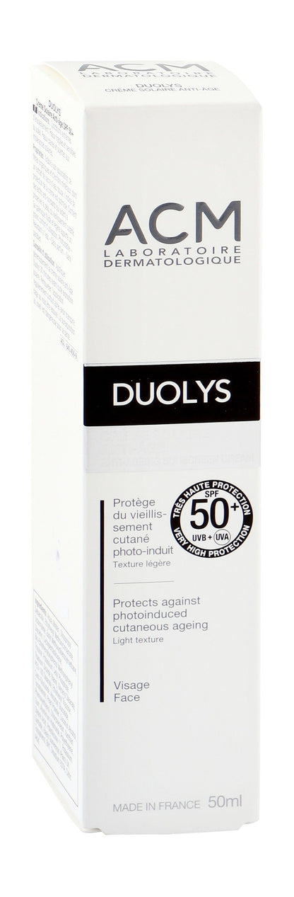 ACM Duolys Anti-Ageing Facial Sunscreen for Sensitive & Sun Intolerant Skin SPF50+, 50ml - Makkah Pharmacy