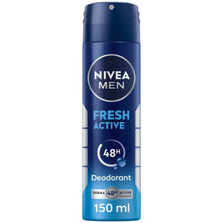 Nivea Men Fresh Active Anti-Perspirant Deodorant Spray 150ml - Makkah Pharmacy