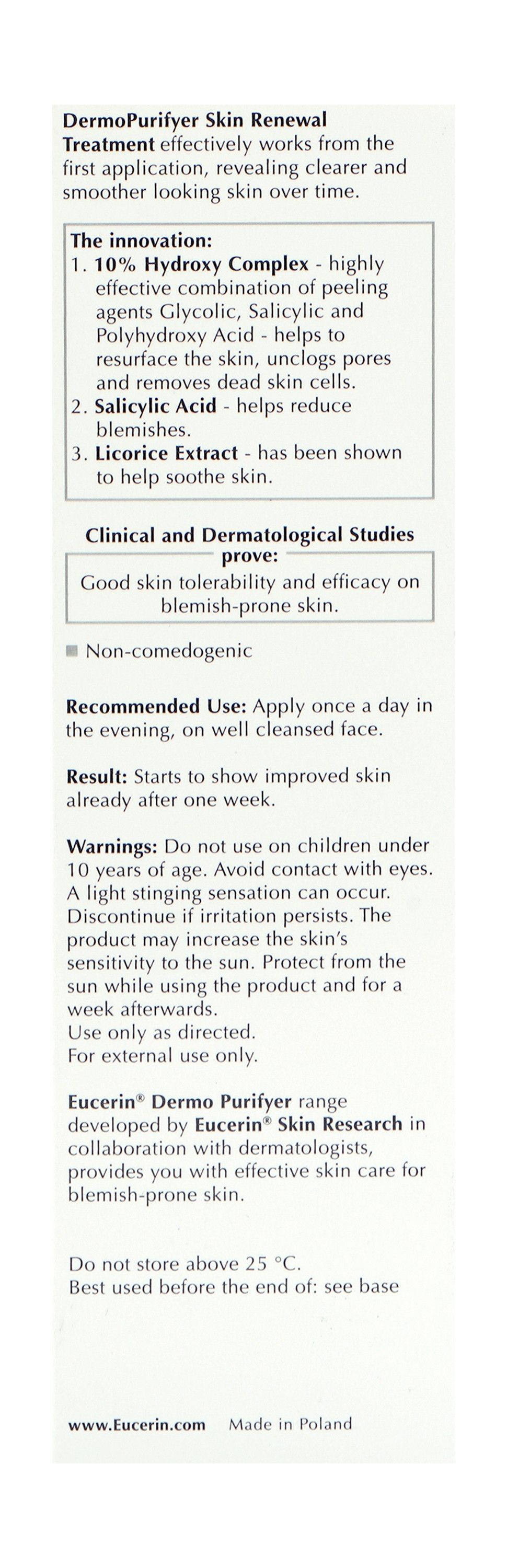 Eucerin DermoPurifyer Oil Control Skin Renewal Treatment for Blemish-Prone Skin, 40ml - Makkah Pharmacy