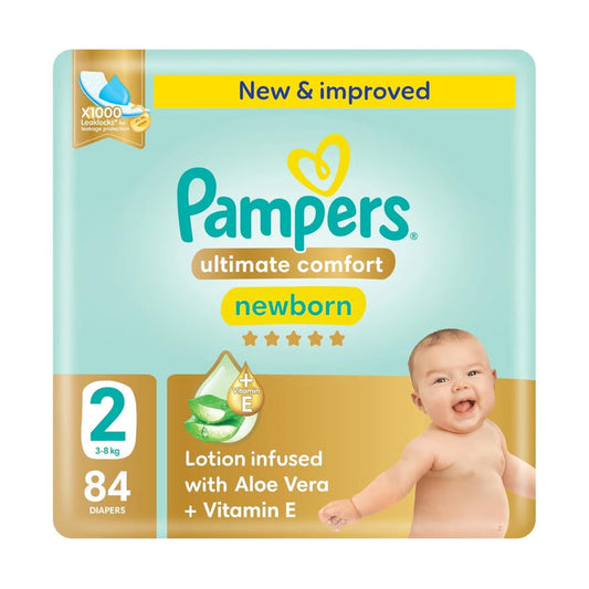 Pampers Diapers Ultimate Comfort Taped Size 2 (3-8kg) 84 Pieces