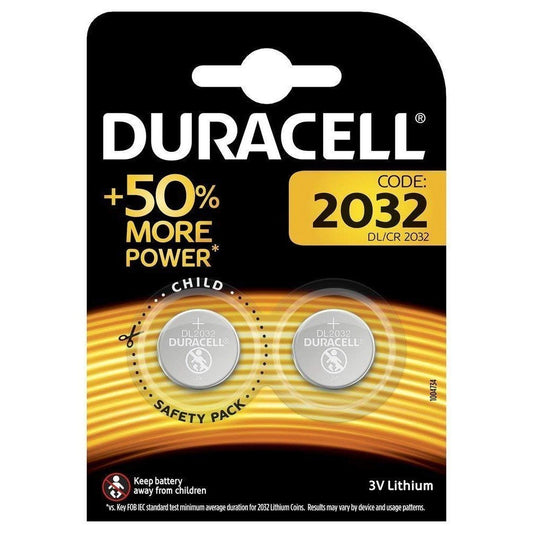 Duracell Specialty 2032 Lithium Coin Battery, 32060, 2 Batteries