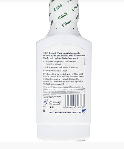 G.U.M Original White Mouthrinse, 300ml - Makkah Pharmacy