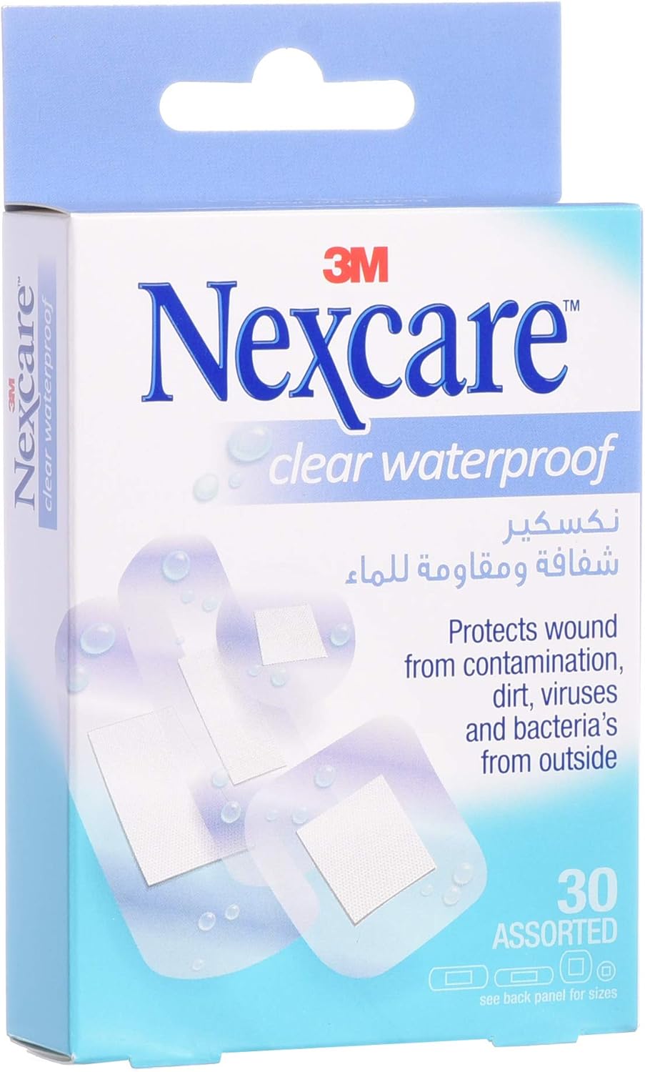 3M Nexcare Cwp-30 Clear Waterproof Bandages, Assorted