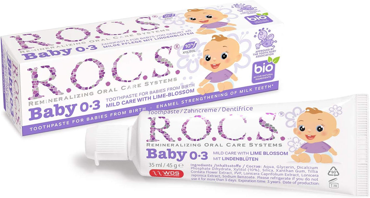 Rocs Kids Lime Blossom 0 To 3 Toothpaste 35Ml – Makkah Pharmacy