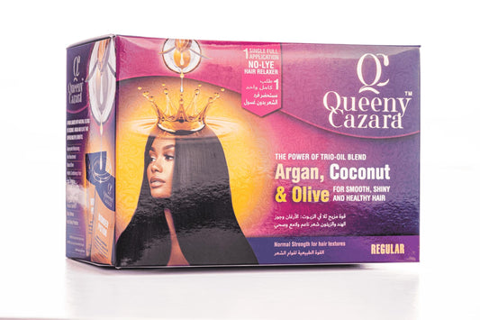 Queeny Cazara Argan, Coconut & Olive for Smooth Shiny and Healthy Hair Regular Kit