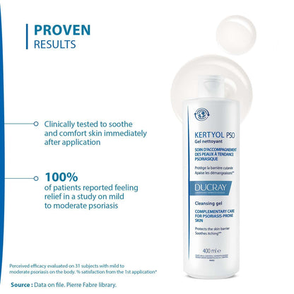 Ducray Kertyol PSO Face & Body Cleansing Gel for Psoriasis-Prone Skin, 400ml - Makkah Pharmacy