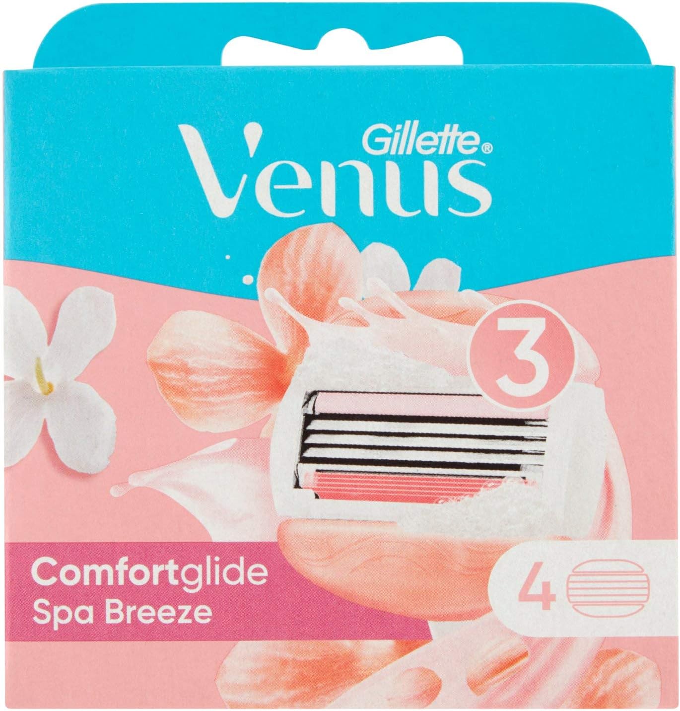 Gillette Venus Spa Breeze Womens Razor Blade Refills, 4 Count, 30137