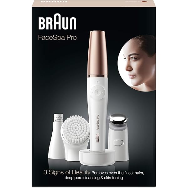 Braun Facespa Pro 911 Facial Epilator White/Bronze With 3 Extras