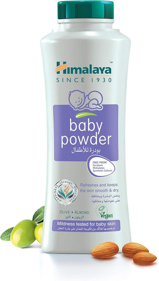 Himalaya Baby Powder | No Parabens, Phthalates & Synthetic Colors A Soft And Gentle Powder That Refreshes & Keeps The Skin, Smooth & Dry Enriched With The Goodness Of Almond And Olive - 200 G