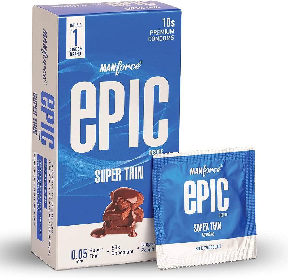 Manforce Epic Chocolate Flavour Condoms, 10 Pack