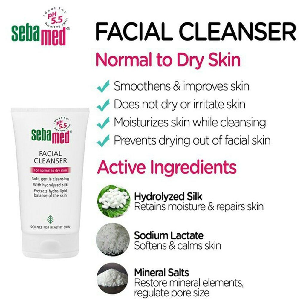 Sebamed Facial Cleanser Normal To Dry 150 ml - Makkah Pharmacy