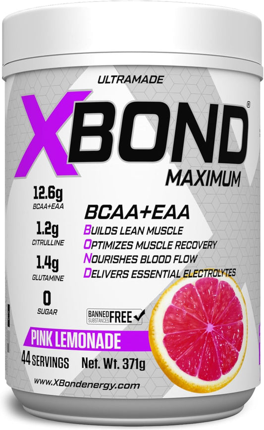 Ultramade XBOND BCAA EAA Powder Pink Lemonade 44 Servings