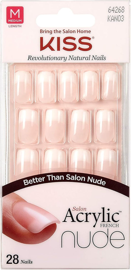 Kiss Salon Acrylic French Nails Kan03, Nude, 28 Gm