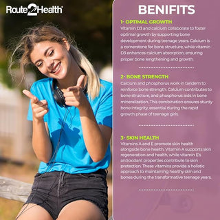 Route 2 Health Teen Girls Multivitamins - 30 Chewables, Lime & Orange