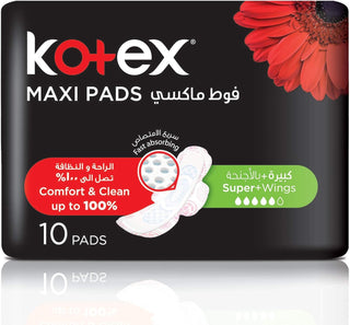 Kotex Maxi Pads Super With Wings 10 Sanitary Pads