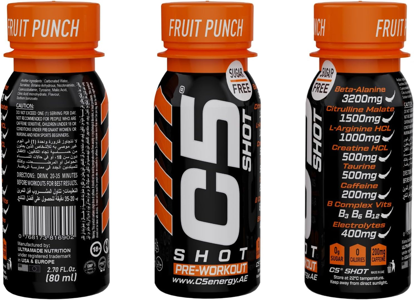 C5 Shot Pre-Workout Fruit Punch 80ml
