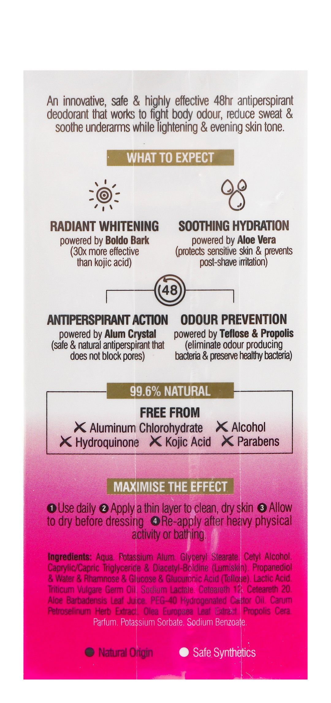 Beesline Cotton Candy Whitening Deodorant Roll-On, 50ml - Makkah Pharmacy