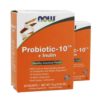 Now Probiotic-10 + Inulin Packets 24s - Makkah Pharmacy