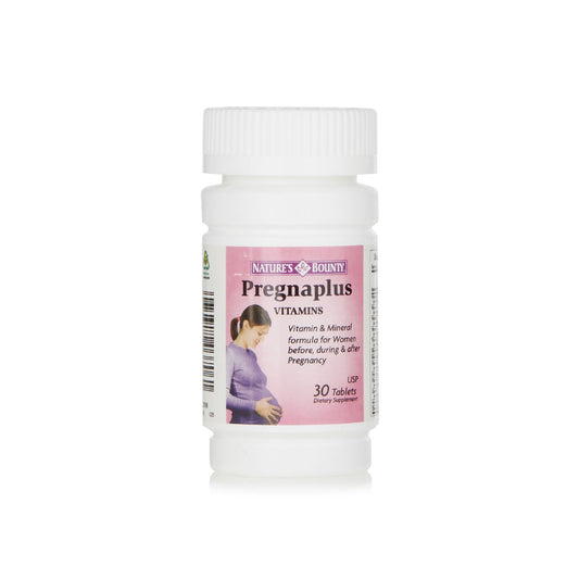 Nature's Bounty Pregnaplus Vitamin Supplement - preservatives free, artificial flavor free 30 tablets - Makkah Pharmacy