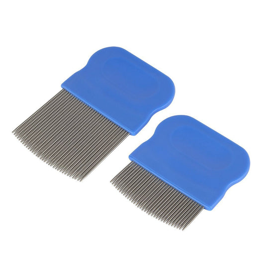 Ezy Med Blue Stainless Steel Short Tooth Lice Comb 1 pcs - Makkah Pharmacy