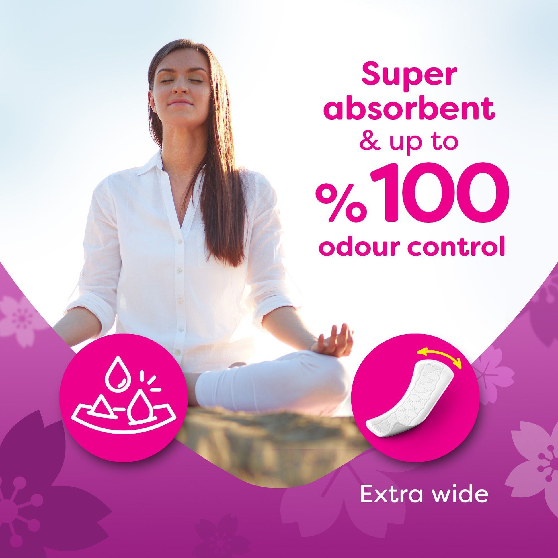 Carefree Plus Large Light Scent Pantyliners, 20 Pieces - Makkah Pharmacy
