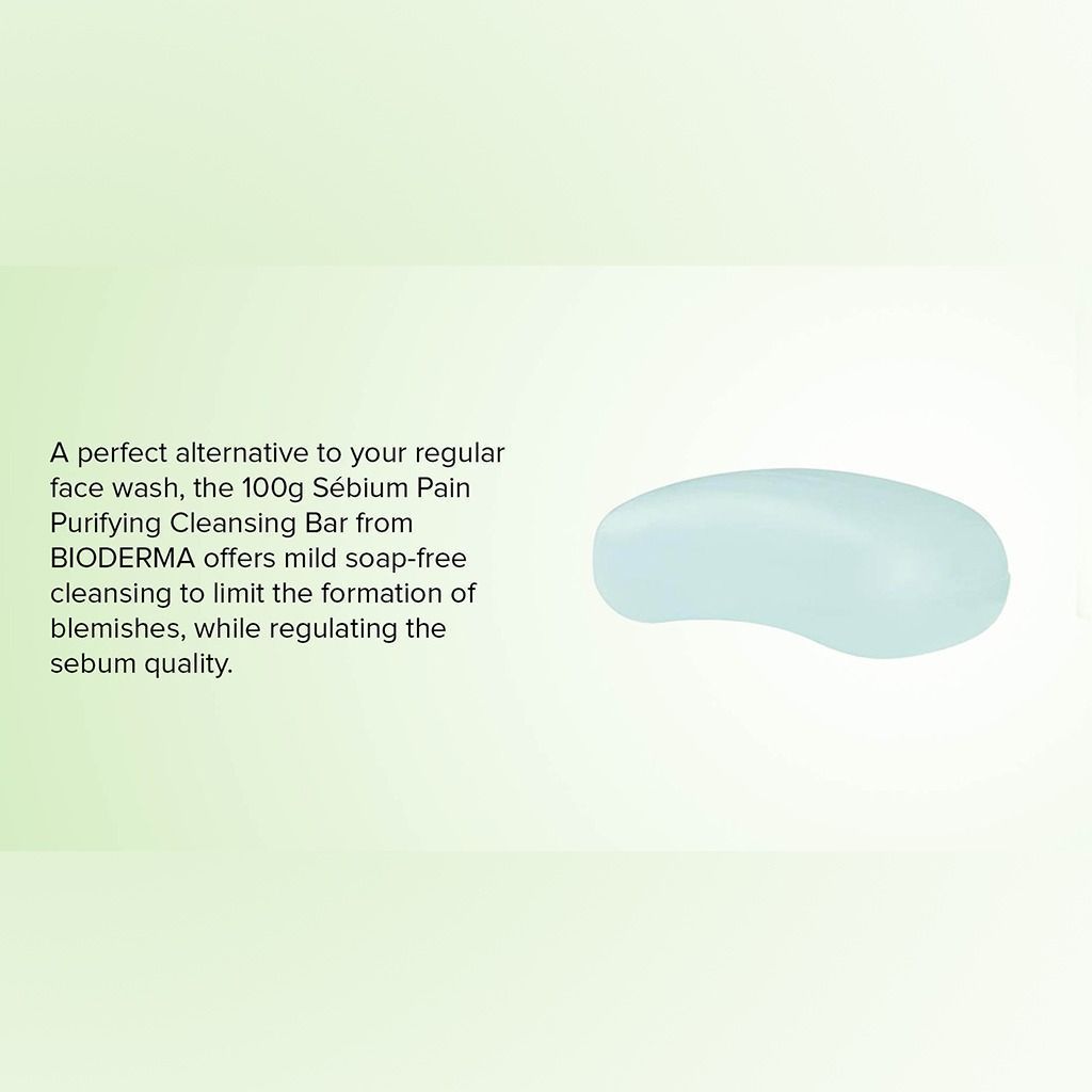 Bioderma Sebium Hypoallergenic Purifying & Cleansing Soap Bar, 100g - Makkah Pharmacy