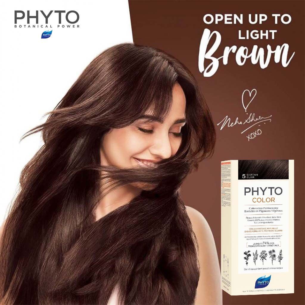 Phyto Paris Permanent Hair Color with Botanical Pigments Light Brown 5, 1 Pack