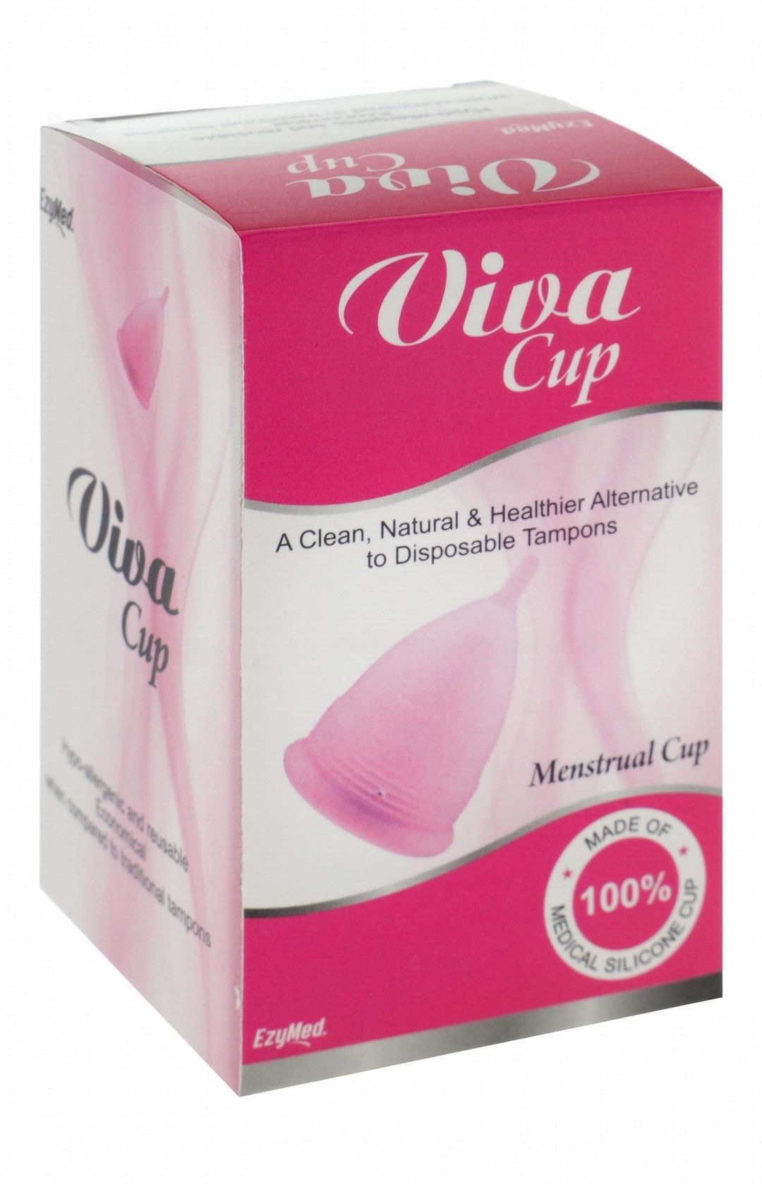 Ezy Med Viva Medium Pink Reusable Silicone Menstrual Cup, 1 Piece - Makkah Pharmacy