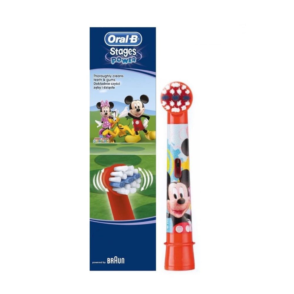 Oral-B Stages Power Micky Mouse Club House Toothbrush Refill EB10, 2 Pieces