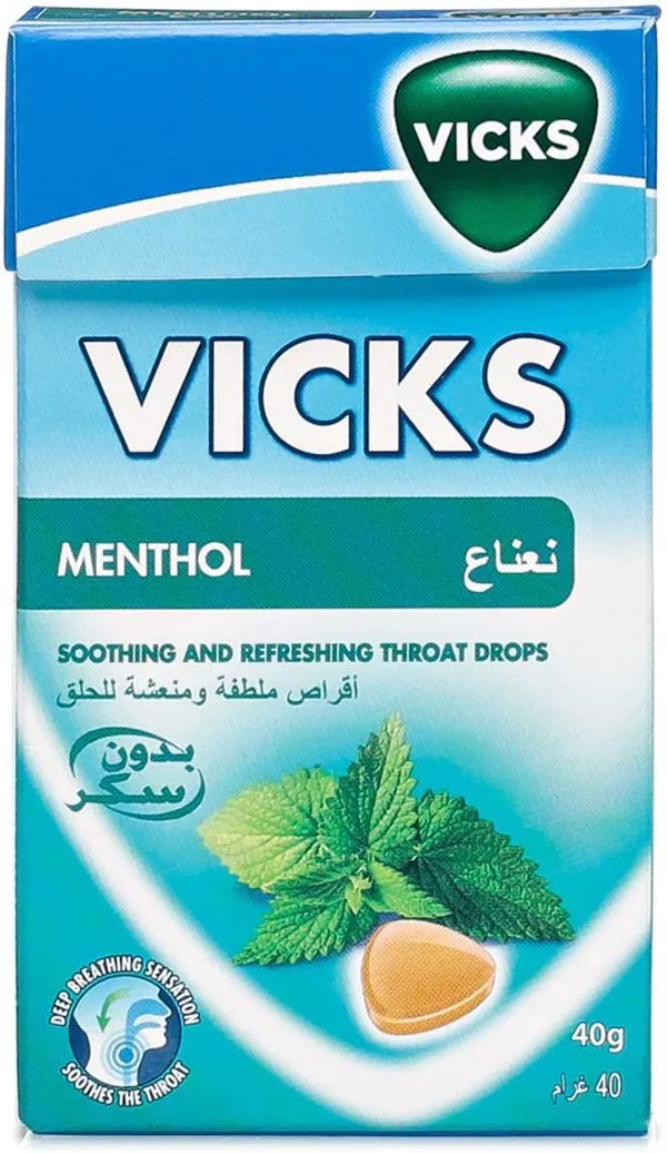 VICKS COUGH DROPS 40G MENTHOL - Makkah Pharmacy