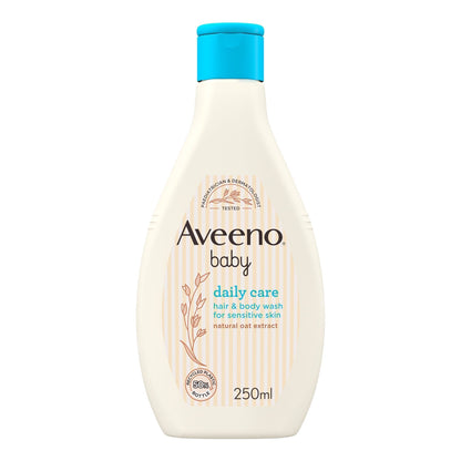 Aveeno Baby Daily Care Hair & Body Wash with Natural Oat Extract for Sensitive Skin, 250ml - Makkah Pharmacy