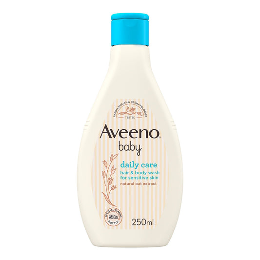 Aveeno Baby Daily Care Hair & Body Wash with Natural Oat Extract for Sensitive Skin, 250ml - Makkah Pharmacy