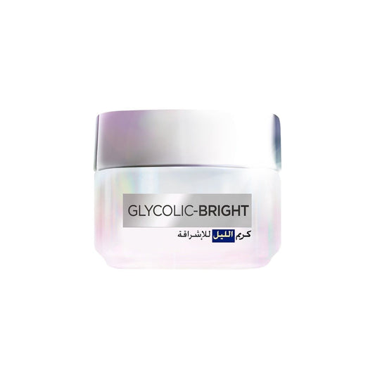 L'Oreal Glycolic Bright & Glowing Facial Night Cream, 50ml - Makkah Pharmacy