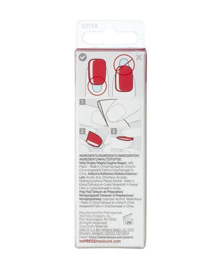 ImPRESS Color One Step Press-On Manicure Kit Reddy Or Not 013, 1 Pack - Makkah Pharmacy