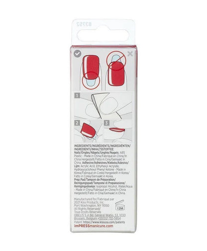 ImPRESS Color One Step Press-On Manicure Kit Reddy Or Not 013, 1 Pack - Makkah Pharmacy