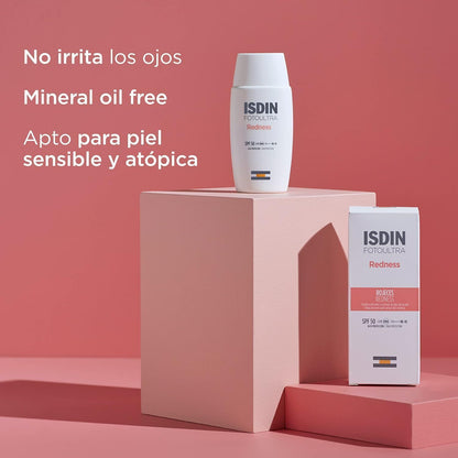Isdin Fotoultra Hypoallergenic Water-Resistant Anti-Redness Facial Sunscreen SPF50 PA+++, 50ml - Makkah Pharmacy