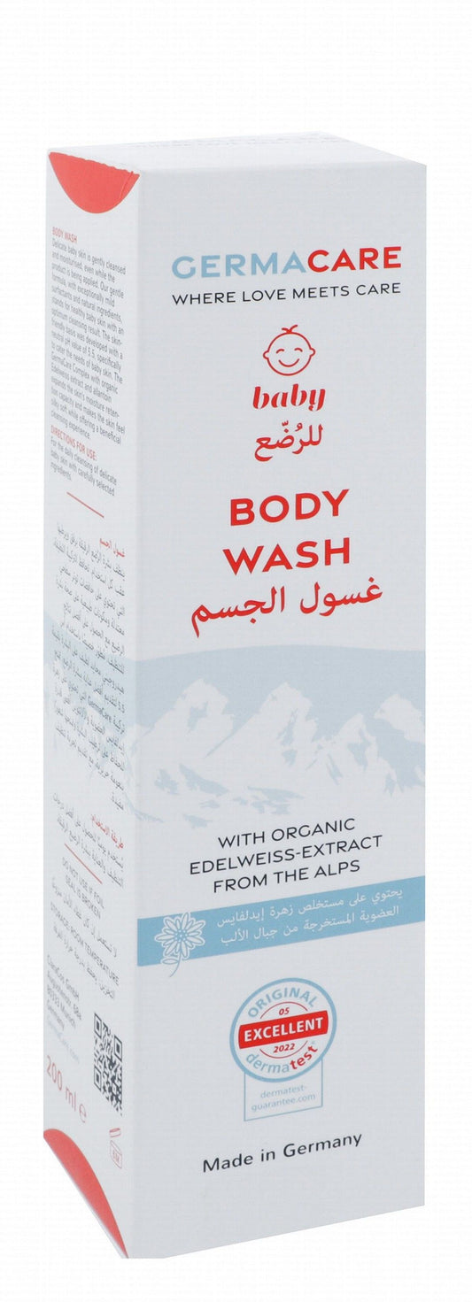 Germacare Baby Body Wash with Organic Edelweiss Extract, 200ml - Makkah Pharmacy