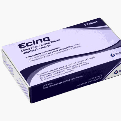 Ecinq Tablets 30mg, Pack of 1, Ulipristal acetate - Makkah Pharmacy