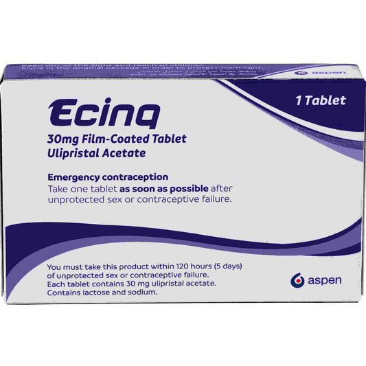 Ecinq Tablets 30mg, Pack of 1, Ulipristal acetate - Makkah Pharmacy
