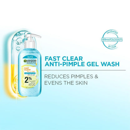Garnier Fast Clear Vitamin C and Salicylic Acid Cleanser, 200ml - Makkah Pharmacy